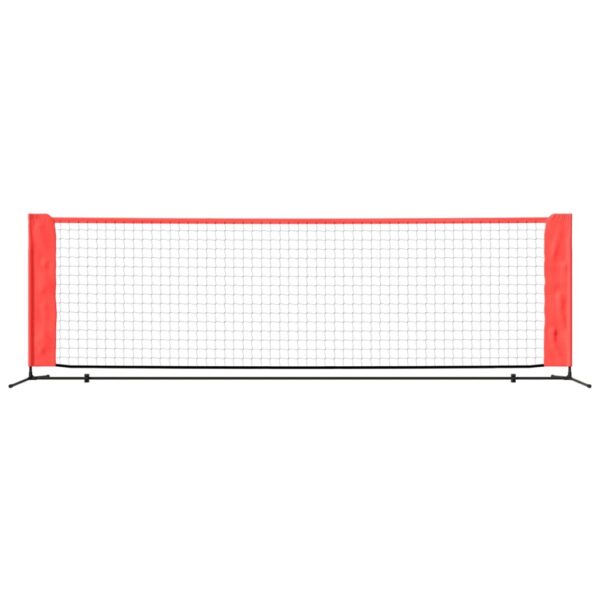 vidaXL Tennis Net Black and Red 118.1"x39.4"x34.3" Polyester - Image 3