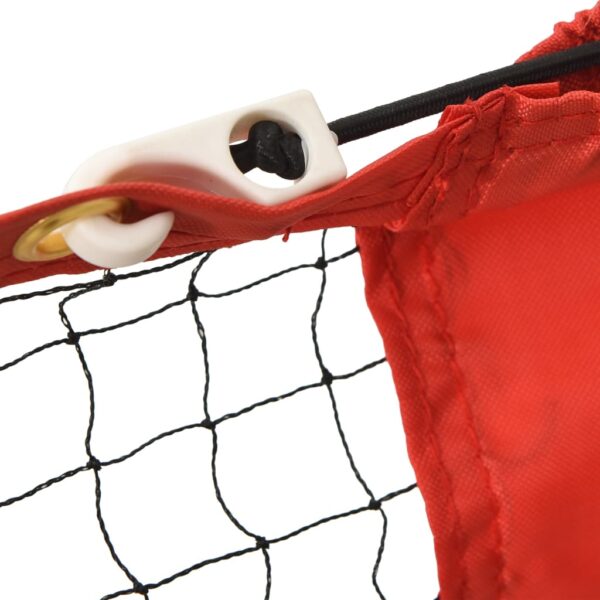 vidaXL Tennis Net Black and Red 118.1"x39.4"x34.3" Polyester - Image 6