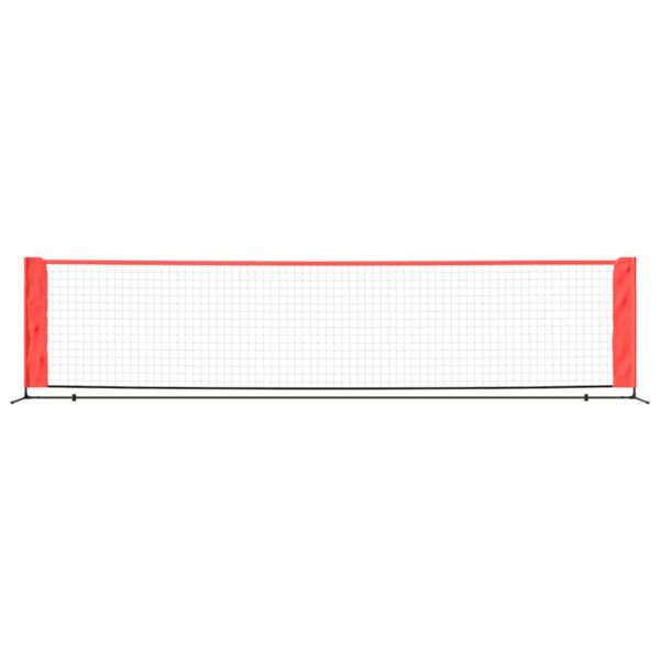 vidaXL Tennis Net Black and Red 157.5"x39.4"x34.3" Polyester - Image 3