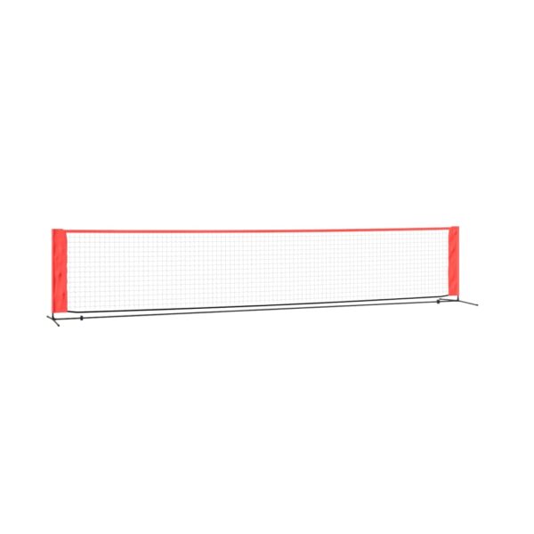 vidaXL Tennis Net Black and Red 196.9"x39.4"x34.3" Polyester - Image 2