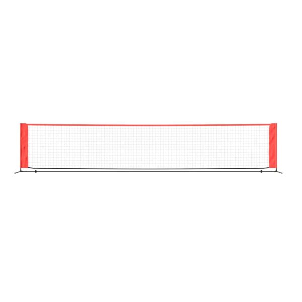 vidaXL Tennis Net Black and Red 196.9"x39.4"x34.3" Polyester - Image 3