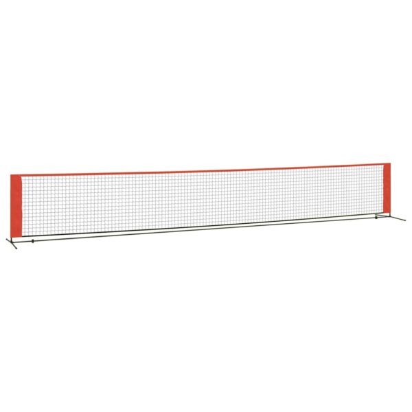 vidaXL Tennis Net Black and Red 236.2"x39.4"x34.3" Polyester - Image 2