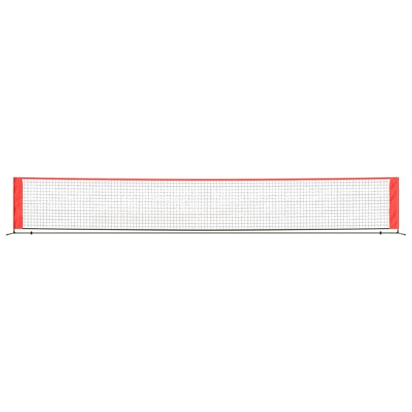 vidaXL Tennis Net Black and Red 236.2"x39.4"x34.3" Polyester - Image 3