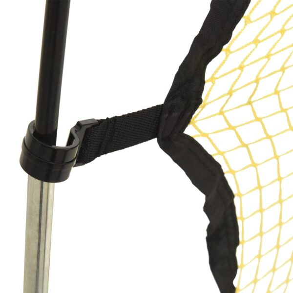 vidaXL Football Rebounder Net Black and Yellow 72"x33.5"x47.2" Polyester - Image 7