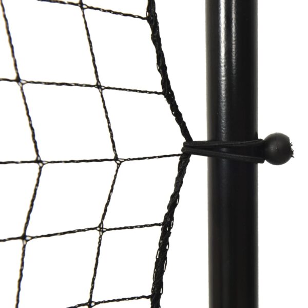 vidaXL Football Rebounder Net Black 144.1"x35.4"x72" HDPE - Image 5