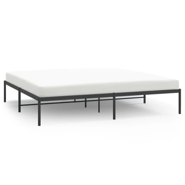 vidaXL Metal Bed Frame Black 72"x83.9" California King - Image 2