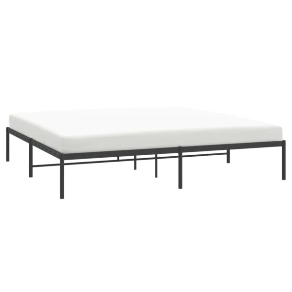 vidaXL Metal Bed Frame Black 72"x83.9" California King - Image 3