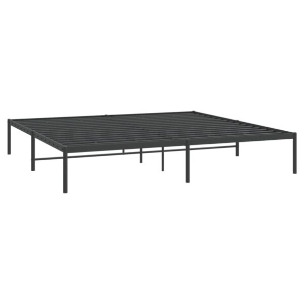 vidaXL Metal Bed Frame Black 72"x83.9" California King - Image 4