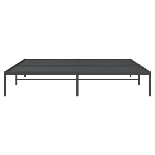 vidaXL Metal Bed Frame Black 72"x83.9" California King - Image 5