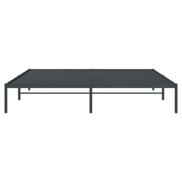 vidaXL Metal Bed Frame Black 76"x79.9" King - Image 5