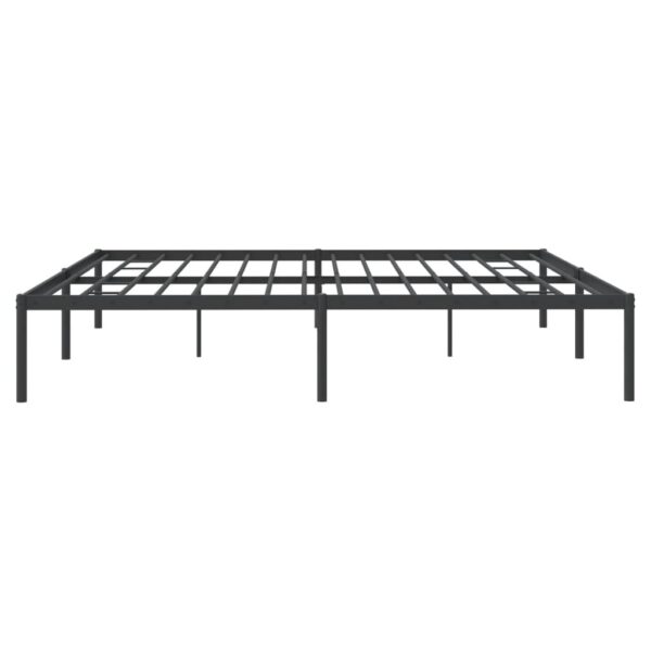 vidaXL Metal Bed Frame Black 76"x79.9" King - Image 6