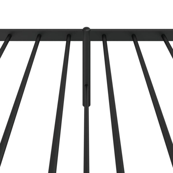 vidaXL Metal Bed Frame with Headboard Black 39.4"x74.8" Twin - Image 8