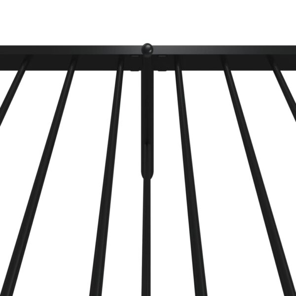 vidaXL Metal Bed Frame with Headboard and Footboard Black 39.4"x74.8" Twin - Image 8