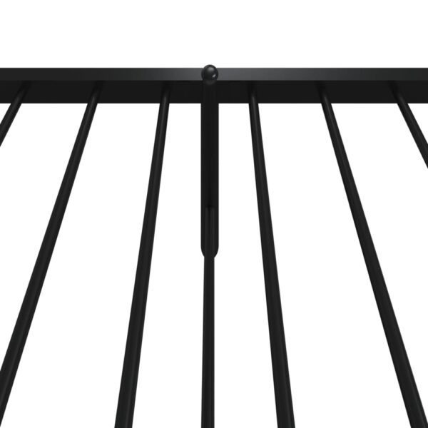 vidaXL Metal Bed Frame with Headboard and Footboard Black 39.4"x78.7" - Image 8