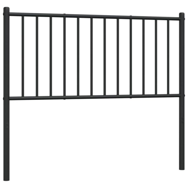 vidaXL Metal Headboard Black 39.4" - Image 2