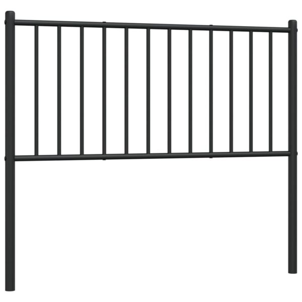 vidaXL Metal Headboard Black 39.4" - Image 4