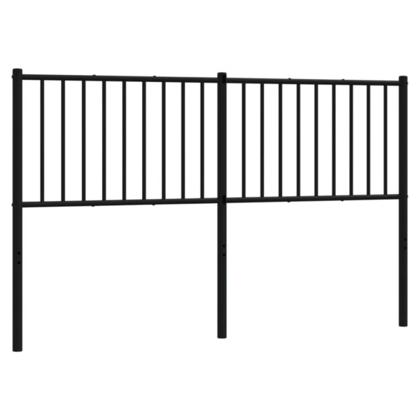 vidaXL Metal Headboard Black 59.1" - Image 2