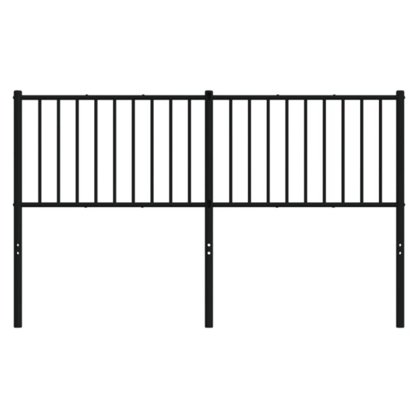 vidaXL Metal Headboard Black 59.1" - Image 3