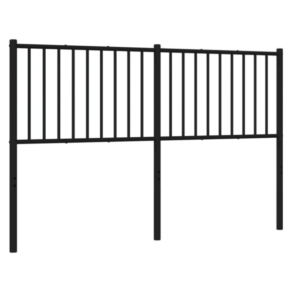 vidaXL Metal Headboard Black 59.1" - Image 5