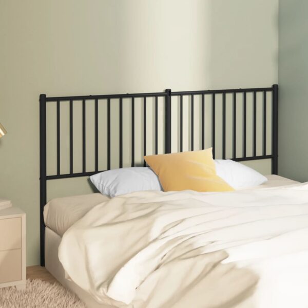 vidaXL Metal Headboard Black 59.1"