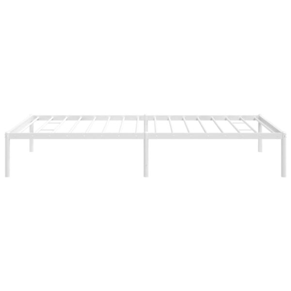 vidaXL Metal Bed Frame White 39.4"x74.8" Twin - Image 6