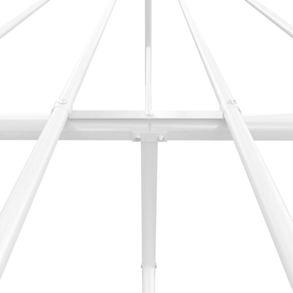 vidaXL Metal Bed Frame with Headboard White 59.8"x78.7" - Image 8