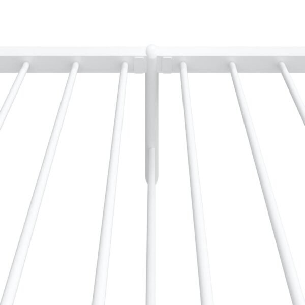 vidaXL Metal Bed Frame with Headboard and Footboard White 39.4"x74.8" Twin - Image 8