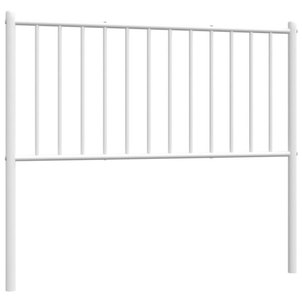 vidaXL Metal Headboard White 39.4" - Image 2