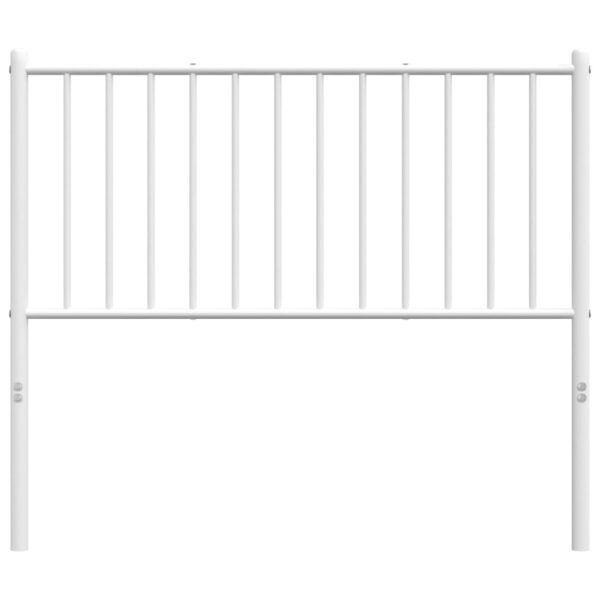 vidaXL Metal Headboard White 39.4" - Image 5