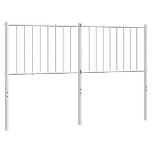 vidaXL Metal Headboard White 53.1" - Image 2