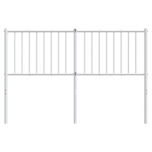 vidaXL Metal Headboard White 53.1" - Image 3