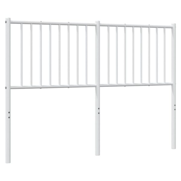 vidaXL Metal Headboard White 53.1" - Image 5