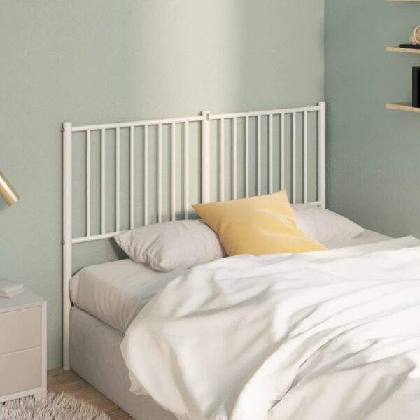 vidaXL Metal Headboard White 53.1"