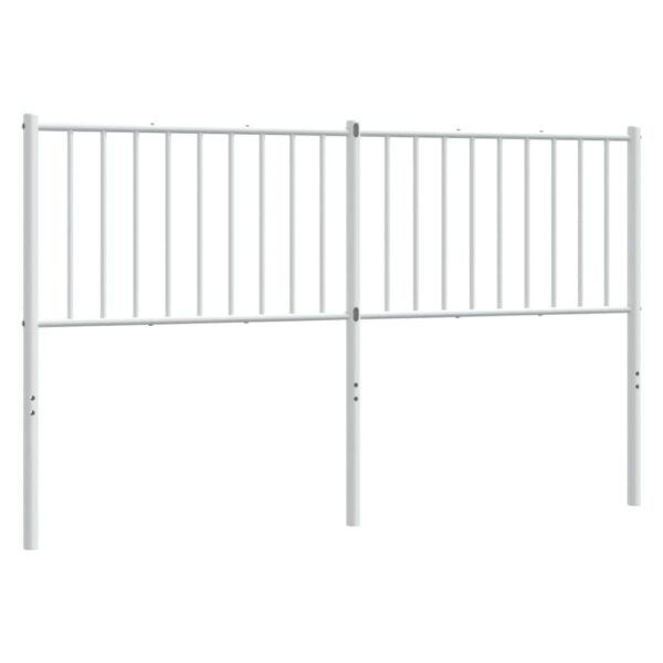 vidaXL Metal Headboard White 59.1" - Image 2