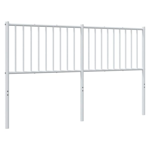 vidaXL Metal Headboard White 59.1" - Image 5