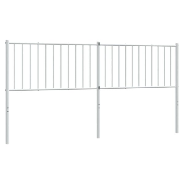 vidaXL Metal Headboard White 70.9" - Image 2