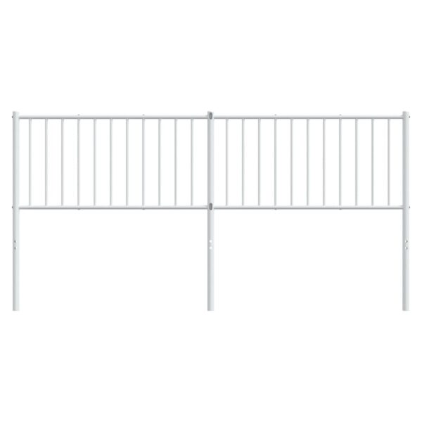 vidaXL Metal Headboard White 70.9" - Image 3