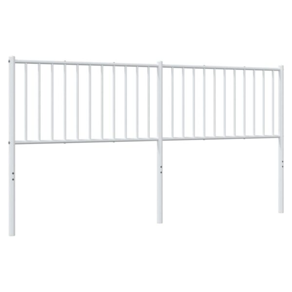 vidaXL Metal Headboard White 70.9" - Image 5