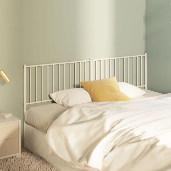 vidaXL Metal Headboard White 70.9"