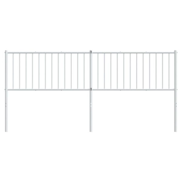 vidaXL Metal Headboard White 76" - Image 3