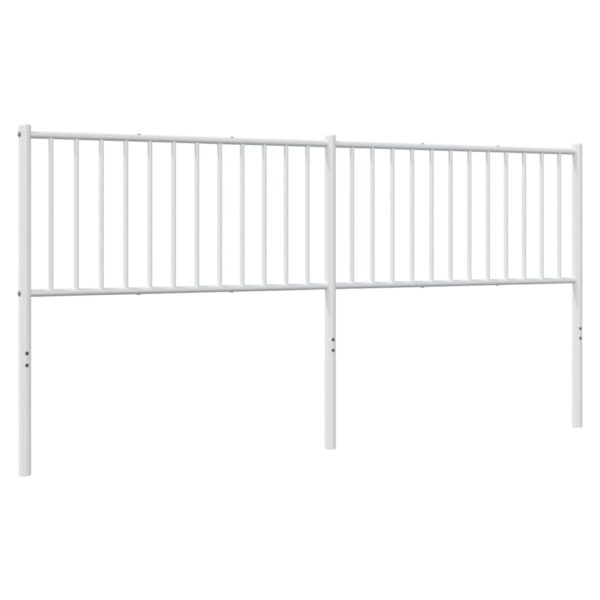 vidaXL Metal Headboard White 76" - Image 5