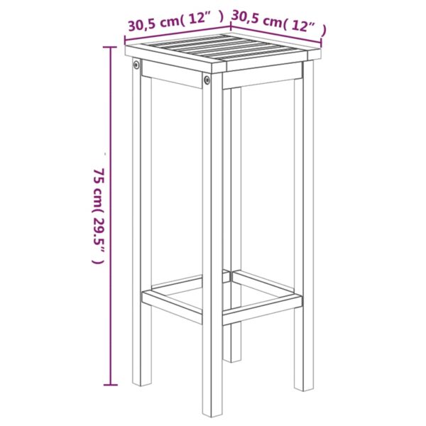 vidaXL 5 Piece Patio Bar Set Solid Wood Acacia - Image 11