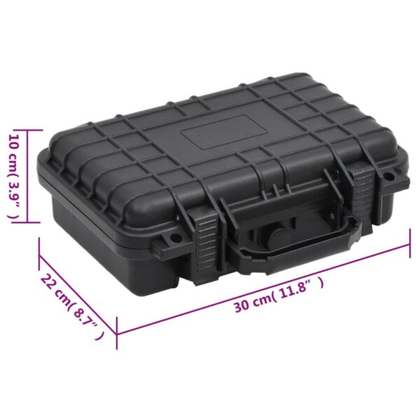 vidaXL Portable Flight Case Black 11.8"x8.7"x3.9" PP - Image 8