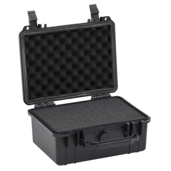 vidaXL Portable Flight Case Black 9.4"x7.5"x4.3" PP - Image 3