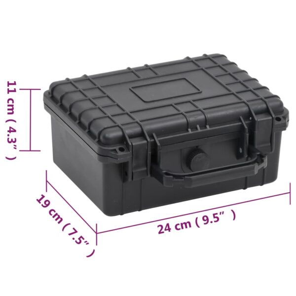 vidaXL Portable Flight Case Black 9.4"x7.5"x4.3" PP - Image 8