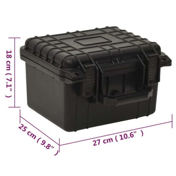 vidaXL Portable Flight Case Black 10.6"x9.8"x7.1" PP - Image 8