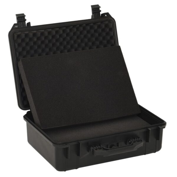 vidaXL Portable Flight Case Black 18.5"x14.2"x7.1" PP - Image 3