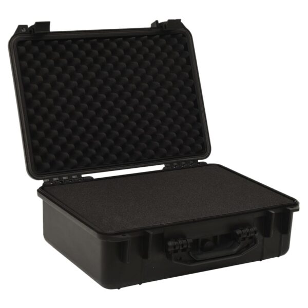 vidaXL Portable Flight Case Black 18.5"x14.2"x7.1" PP - Image 4