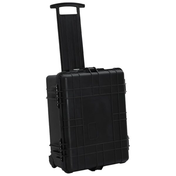 vidaXL Wheeled Flight Case Black 22.8"x17.7"x10.6" PP - Image 7