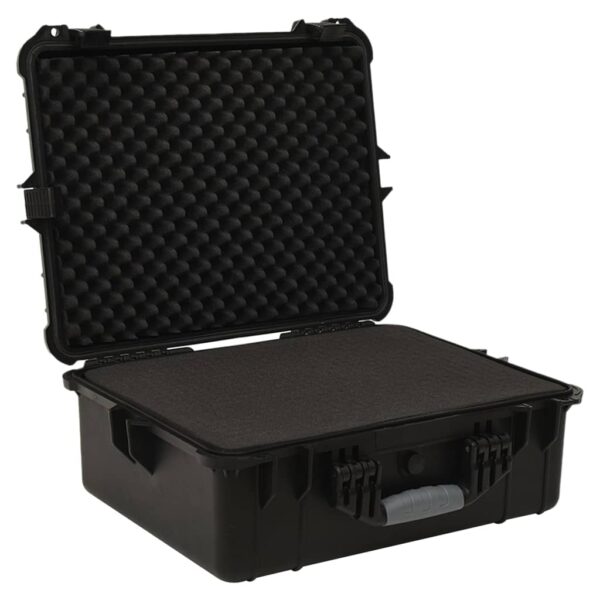 vidaXL Portable Flight Case Black 21.7"x16.9"x8.3" PP - Image 3